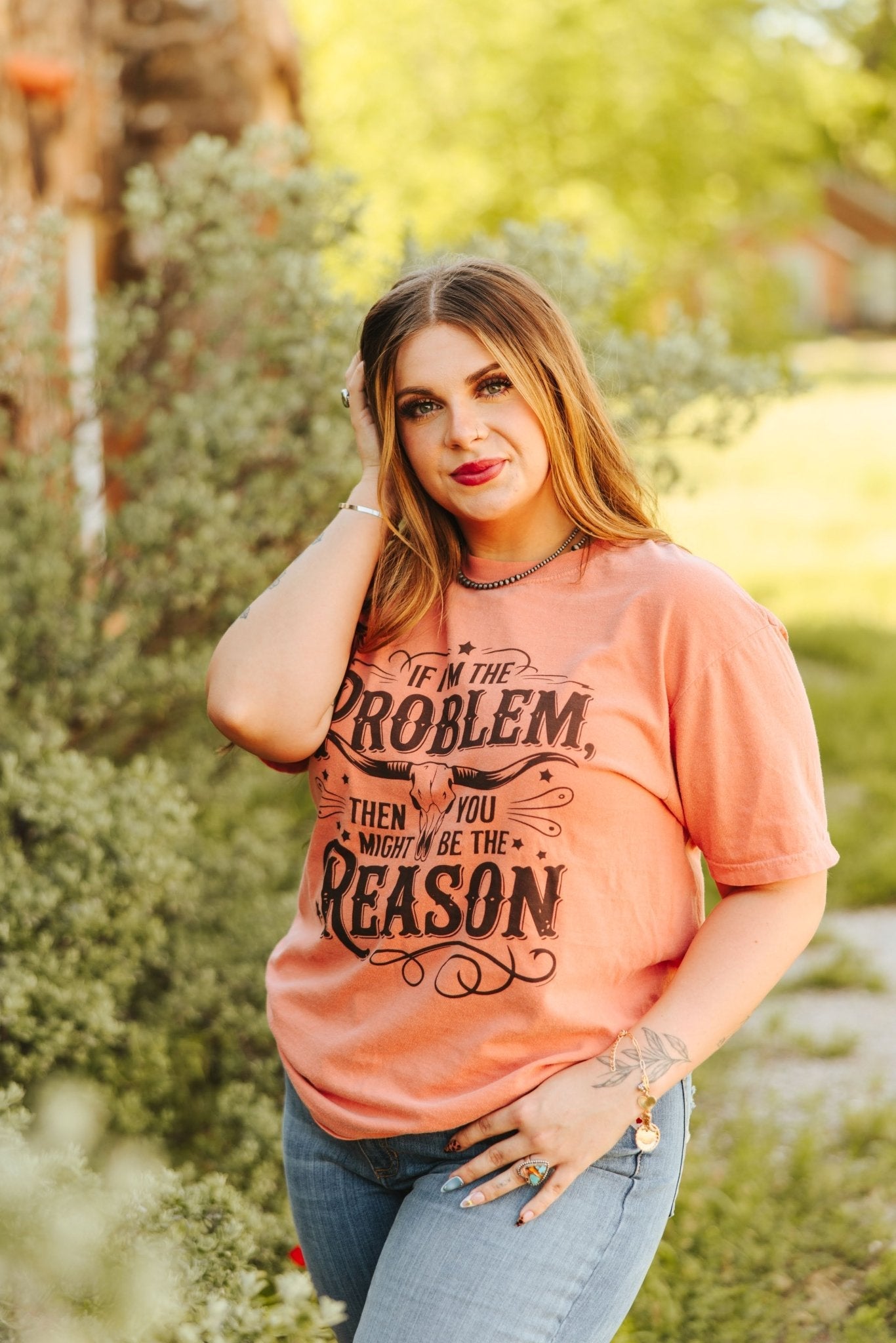 Wild Junkie I'm The Problem Graphic Tee — construction detail