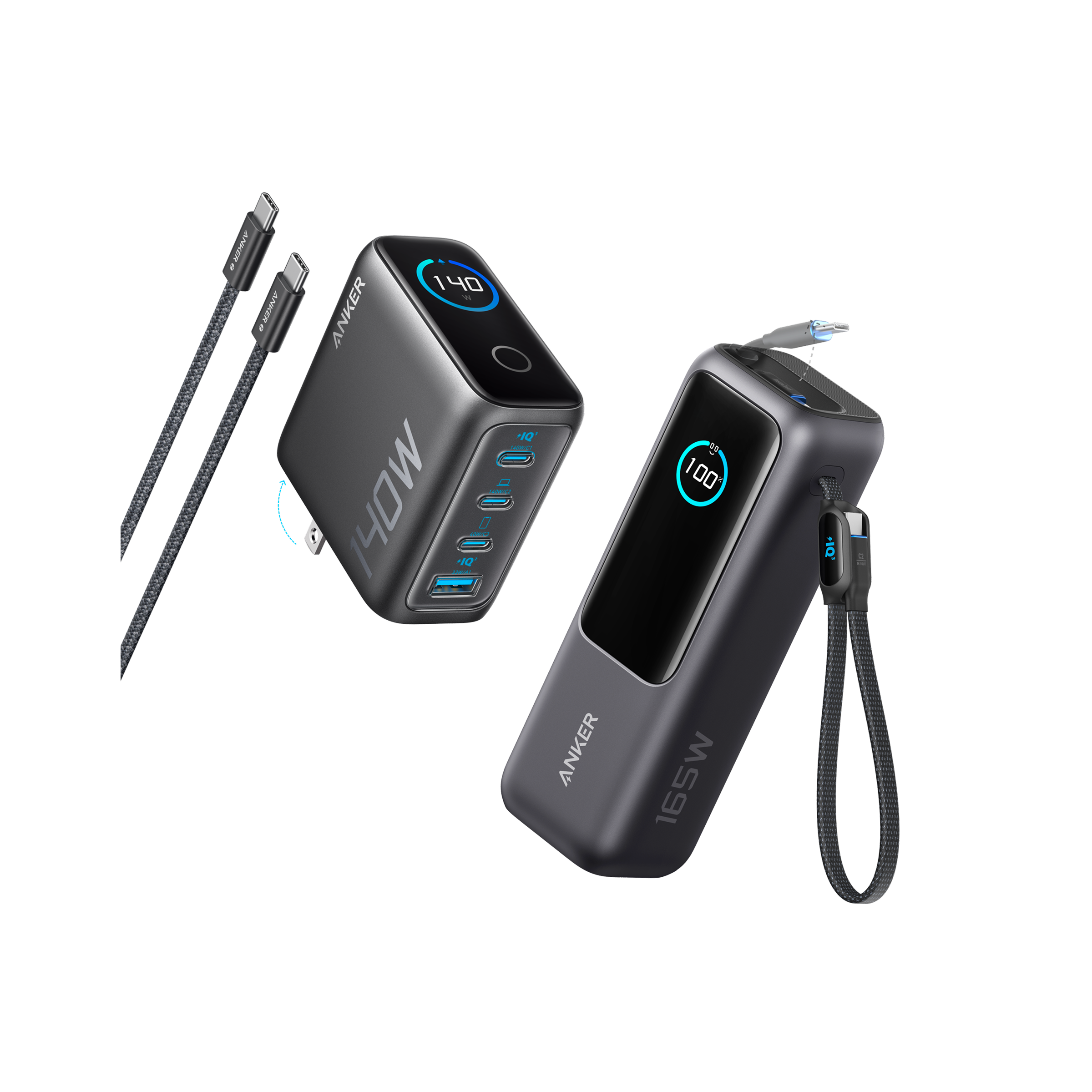 Anker Laptop Power Bank (25K, 165W, Built-In and Retractable Cables), view 8