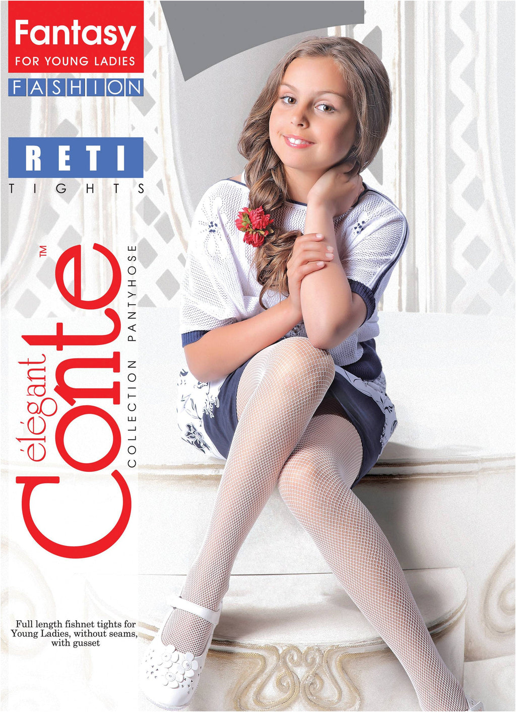 TheRanok.com Conte Tights for girls Reti - Fishnet — back view