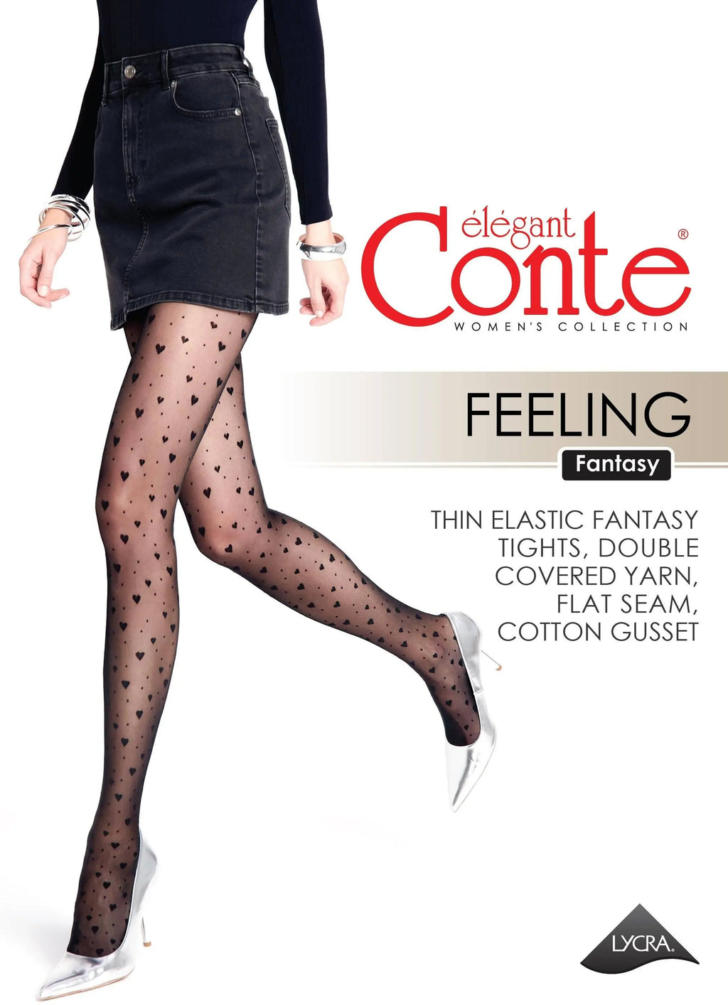 TheRanok.com Fantasy Tights Conte Feeling - Hearts and Dots — color detail