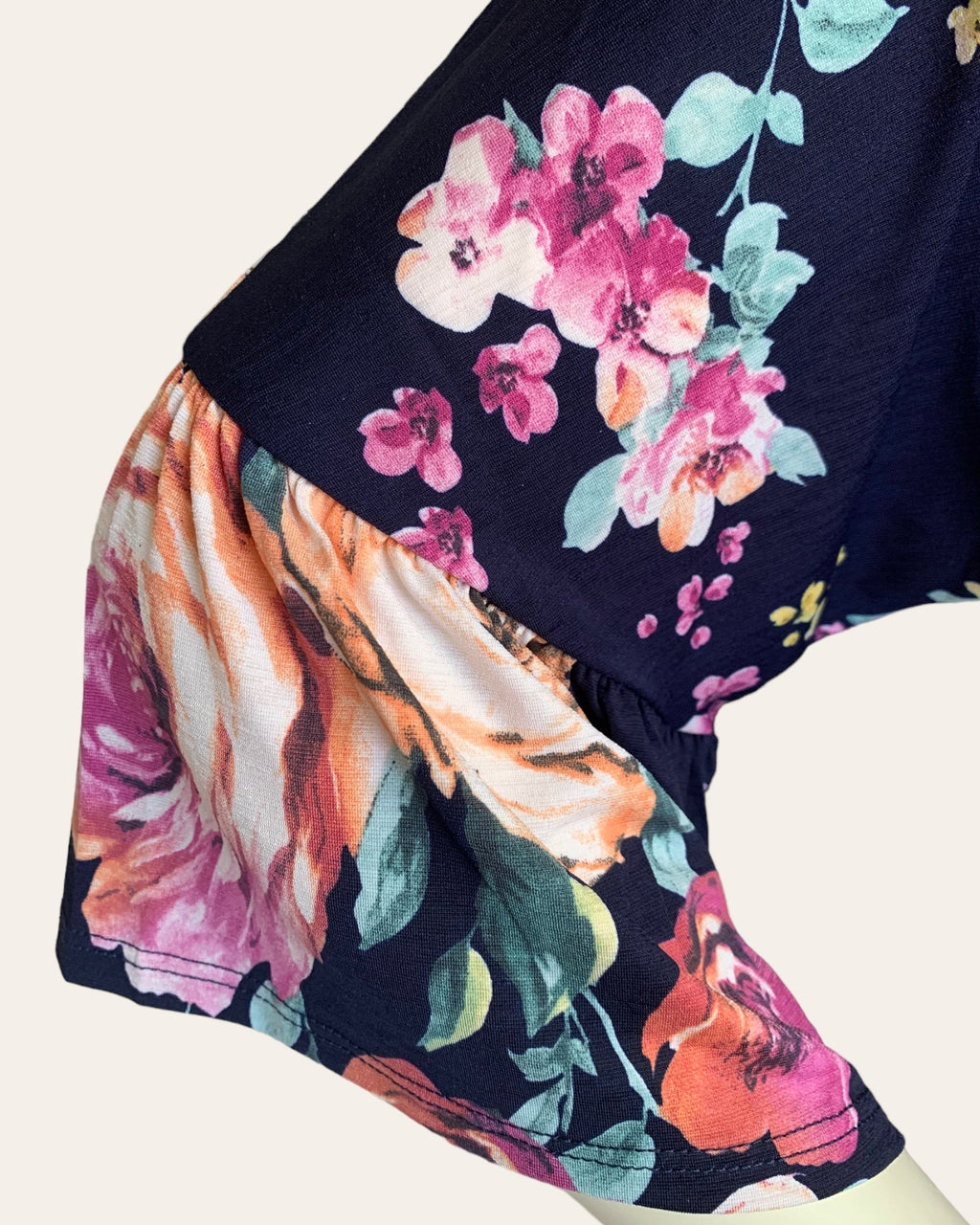 KADOU BOUTIQUE Dozen Roses Empire-Waist Top — in-use photo