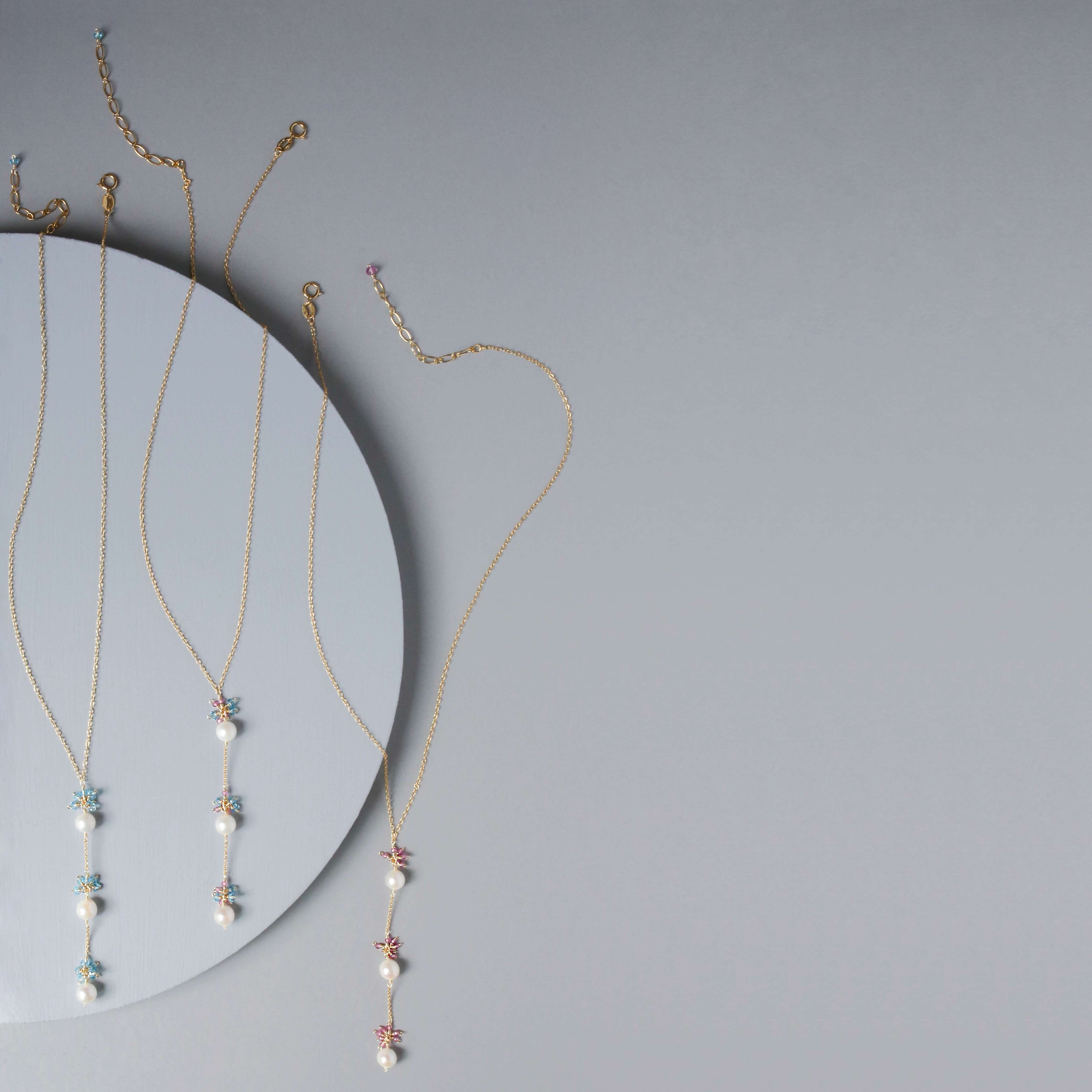 PARKEN JEWELRY Pearl and Gemstone Necklace Collection — lifestyle context