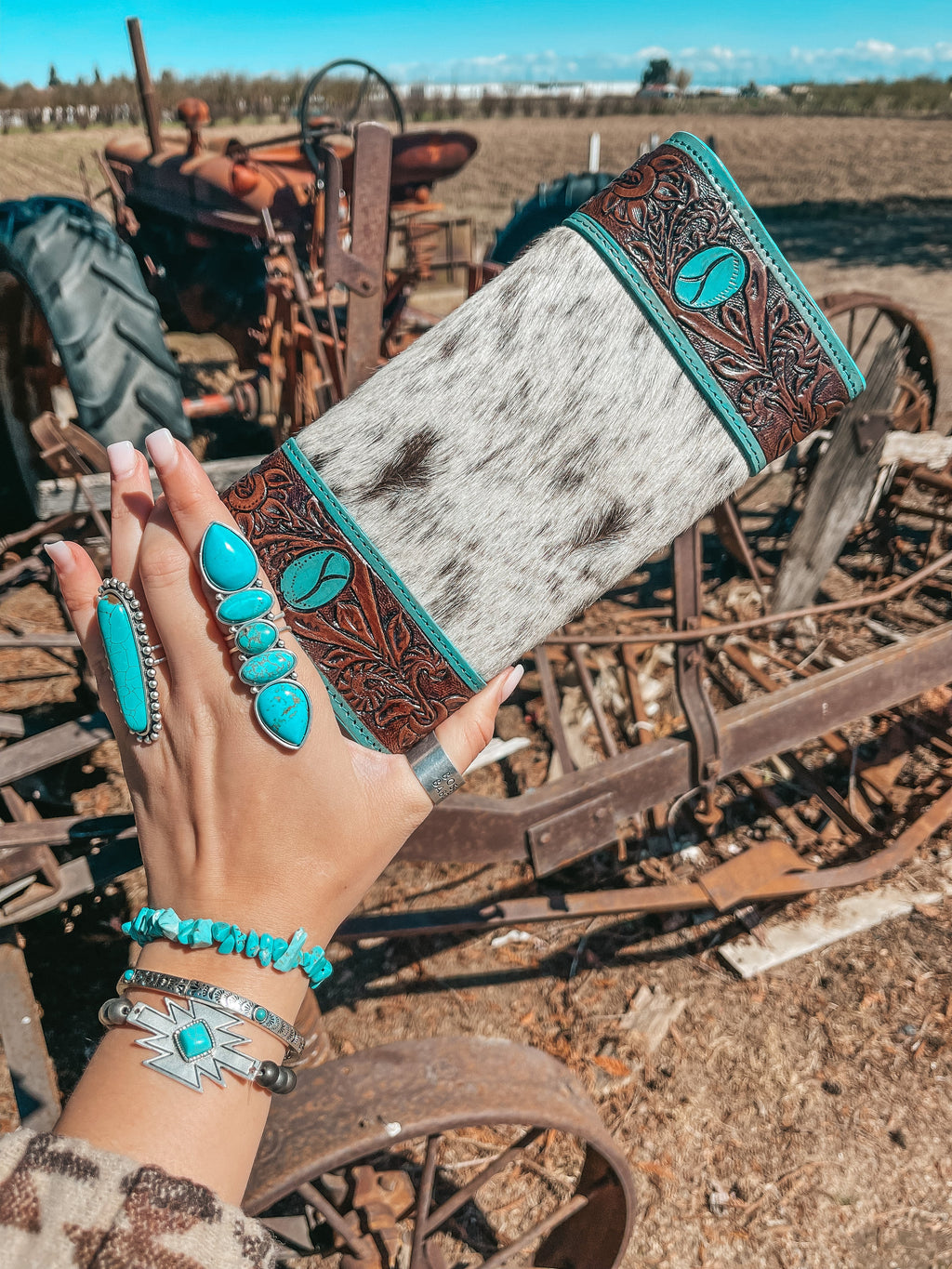 Haute Southern Hyde Turquoise Vibes Wallet a Haute Southern Hyde by Beth Marie Exclusive — back view