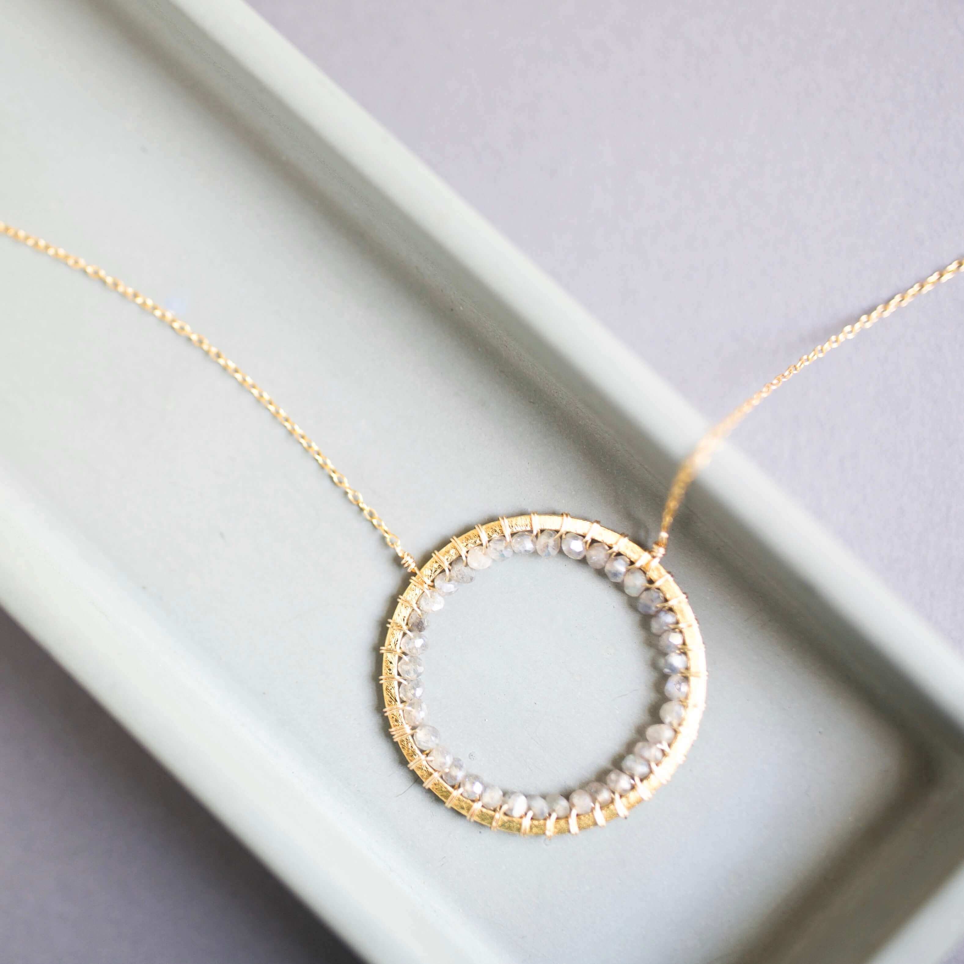 PARKEN JEWELRY PARKEN JEWELRY Labradorite Halo Necklace — main product shot