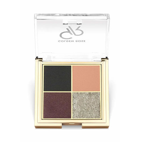 Golden Rose Midnight Kiss Eyeshadow Palette: Quattro Palette for Versatile Eye Makeup, Highly Pigmented & Blendable by Beauty