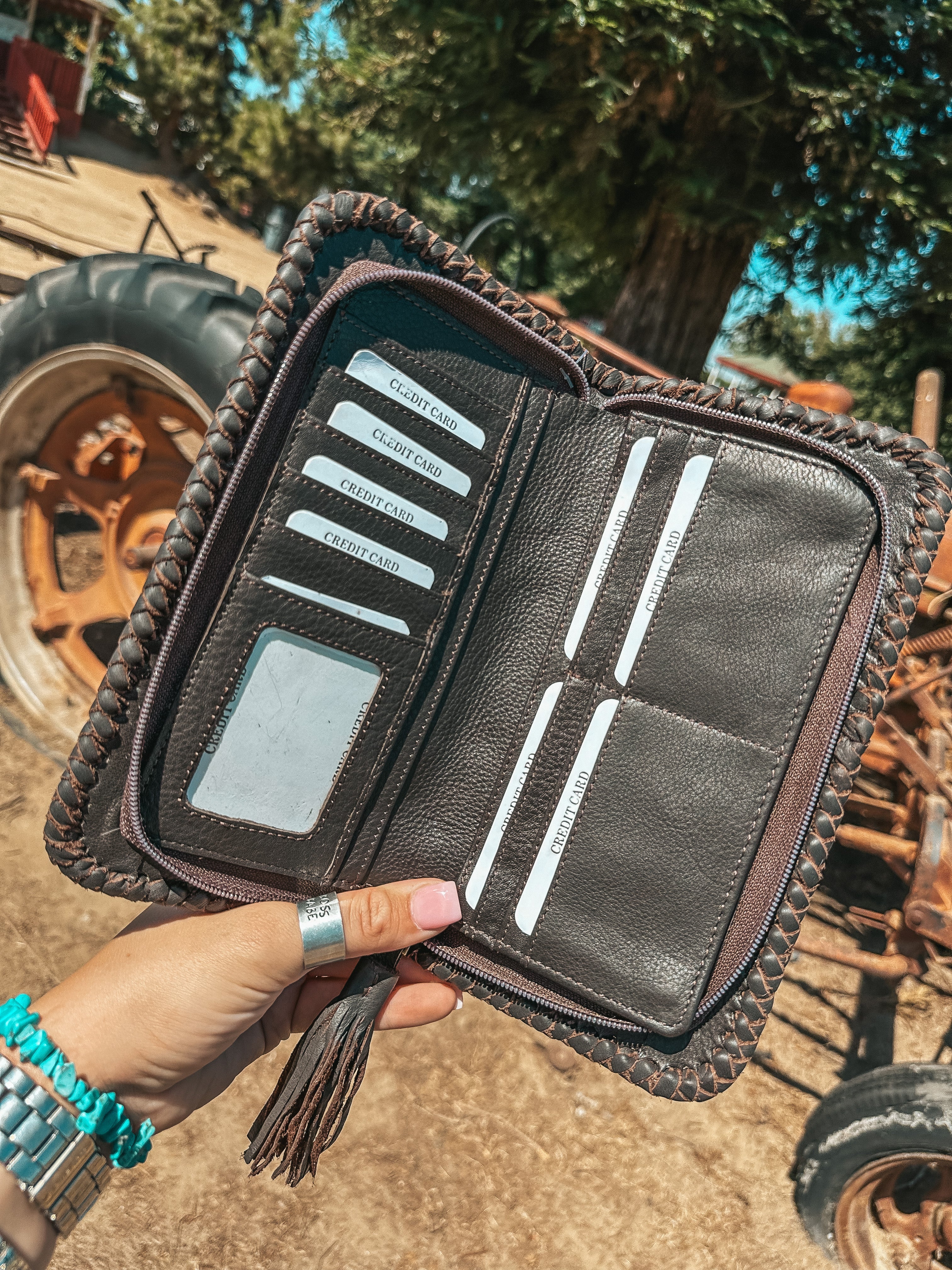 Haute Southern Hyde The Wesson (Brown Leather) Wallet a Haute Southern Hyde by Beth Marie Exclusive — side view