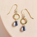 PARKEN JEWELRY Tanzanite Quartz Gold Drop Earrings — main product shot