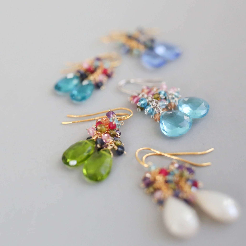 PARKEN JEWELRY Peridot Quartz Bala Earrings — lifestyle context