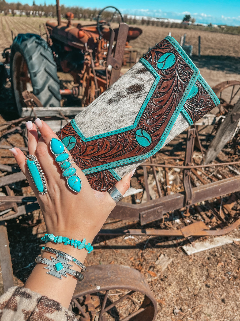 Haute Southern Hyde Turquoise Vibes Wallet a Haute Southern Hyde by Beth Marie Exclusive — side view