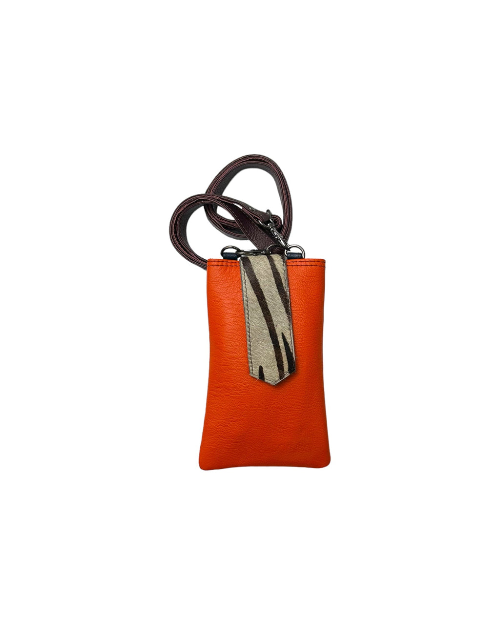 KADOU BOUTIQUE ZOE Leather Phone Crossbody with Print — comparison shot