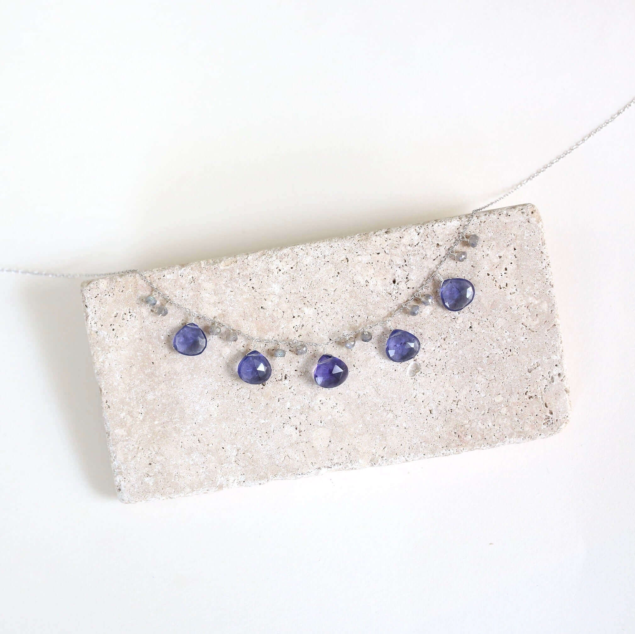 PARKEN JEWELRY PARKEN JEWELRY Tanzanite Quartz Silver Sparkler Necklace — main product shot