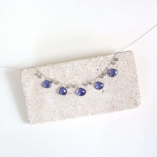 PARKEN JEWELRY PARKEN JEWELRY Tanzanite Quartz Silver Sparkler Necklace — main product shot