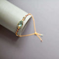 PARKEN JEWELRY Green Amethyst Gold Isla Bracelet — Green detail