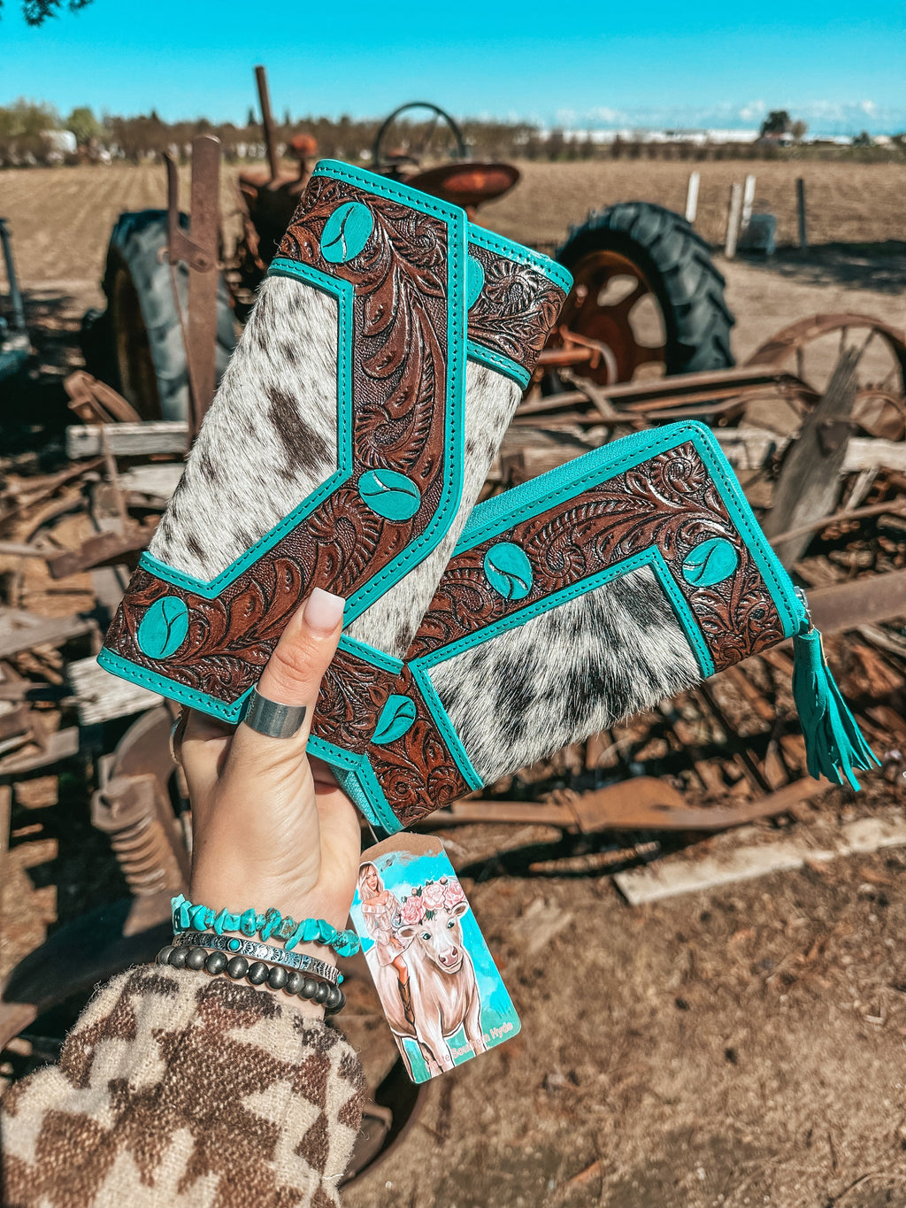 Haute Southern Hyde The Turquoise Dreams Wallet a Haute Southern Hyde by Beth Marie Exclusive — alternative angle