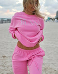 BUNNIES ROOM SWEATSHIRT IN CANDY PINK — main product shot