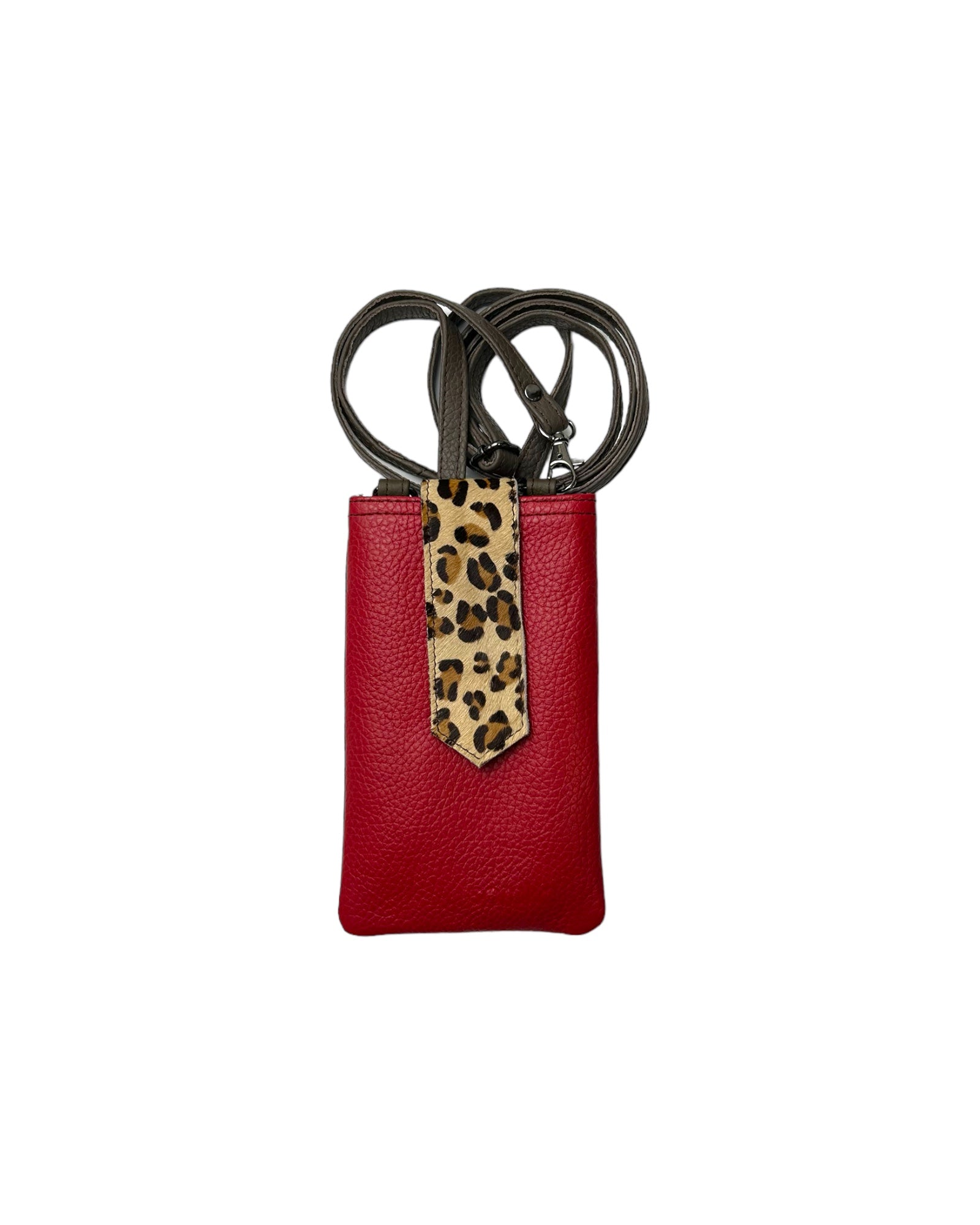 KADOU BOUTIQUE ZOE Leather Phone Crossbody with Print — feature highlight
