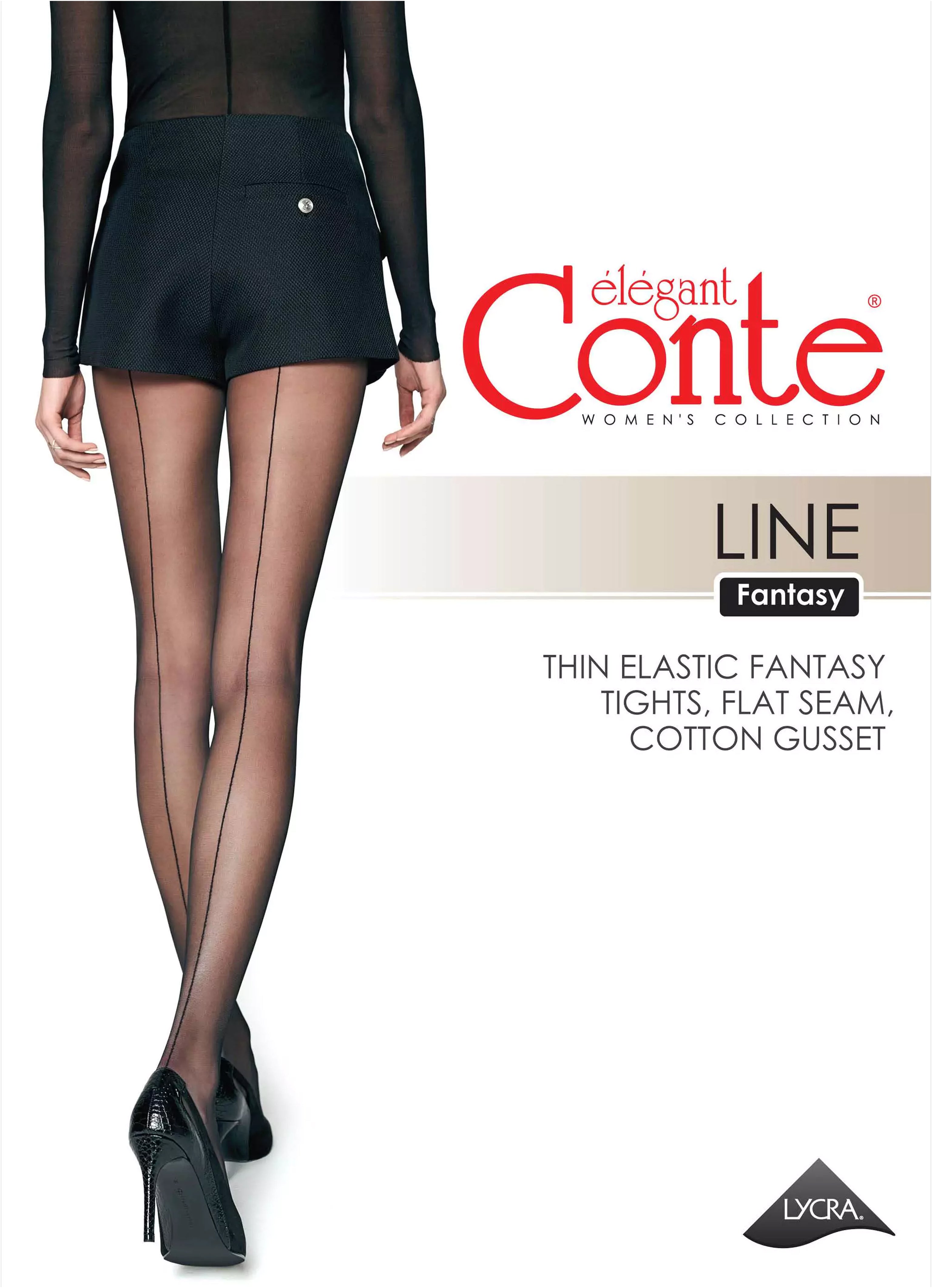 TheRanok.com Fantasy Tights Conte Line - Back Seam — side view