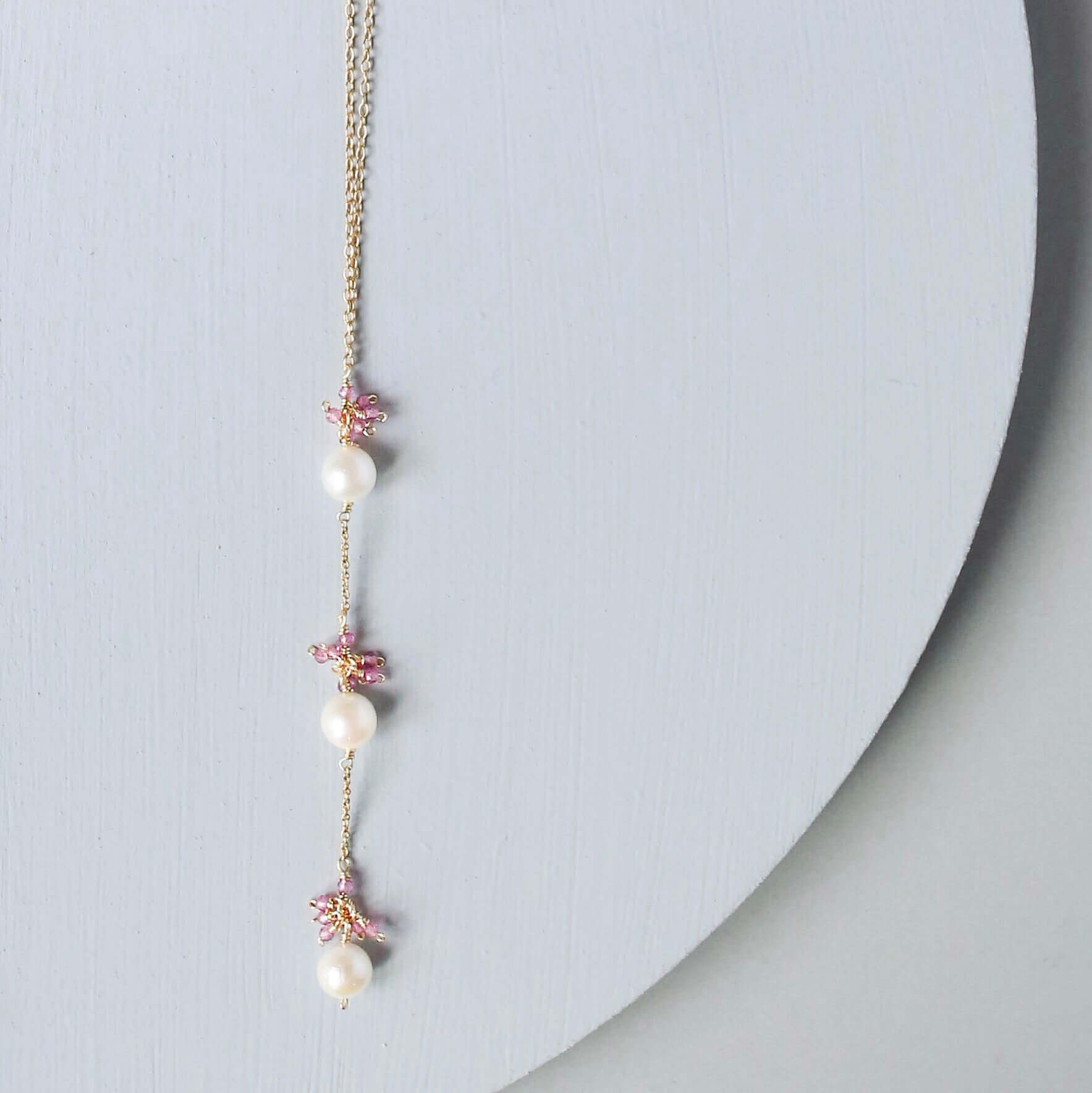 PARKEN JEWELRY Pearl and Gemstone Necklace Collection — alternative angle