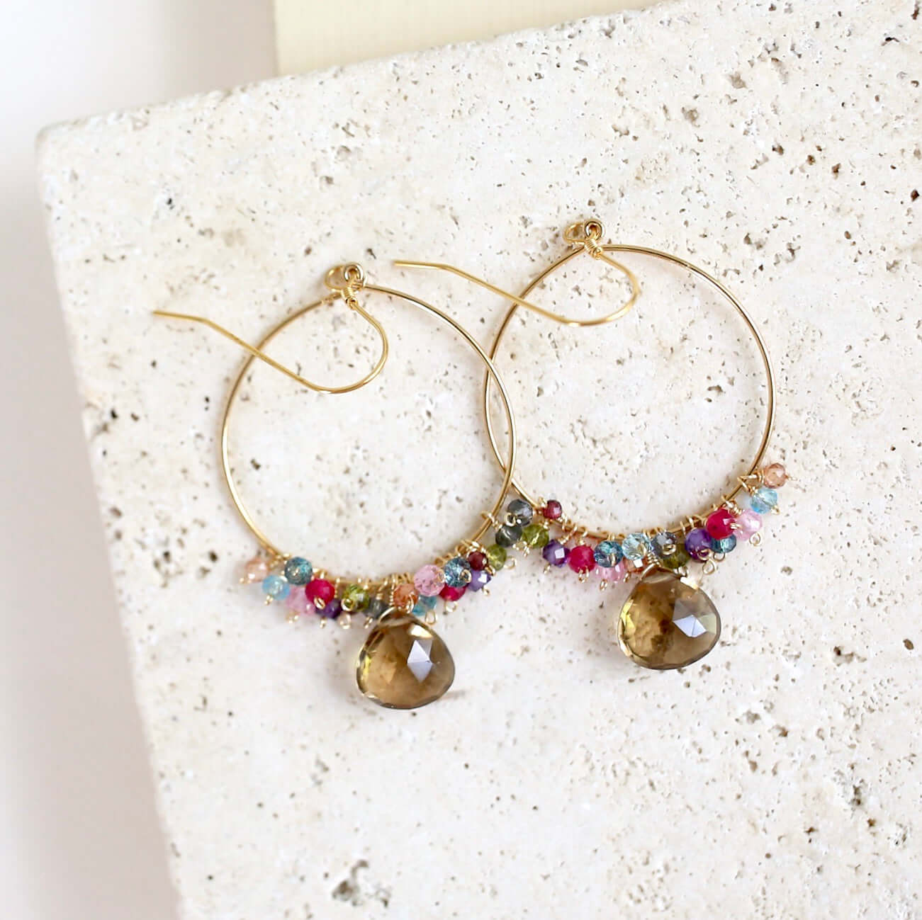 PARKEN JEWELRY PARKEN JEWELRY Smoky Quartz Swing Earrings — main product shot