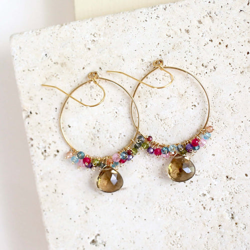 PARKEN JEWELRY PARKEN JEWELRY Smoky Quartz Swing Earrings — main product shot