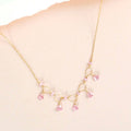 PARKEN JEWELRY PARKEN JEWELRY Rose Quartz Gemstone Mini Sparkler Necklace — main product shot