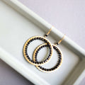 PARKEN JEWELRY Black Spinel Halo Earrings — main product shot