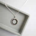 PARKEN JEWELRY PARKEN JEWELRY Black Spinel Halo Mini Sliver Pendant — main product shot