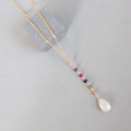 PARKEN JEWELRY PARKEN JEWELRY White Chalcedony Rainbow Yoga Pendant — main product shot