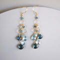 PARKEN JEWELRY Iolite & Aquamarine Gold Waterfall Earrings — main product shot