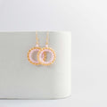 PARKEN JEWELRY PARKEN JEWELRY Rose Quartz Mini Halo Earrings — main product shot