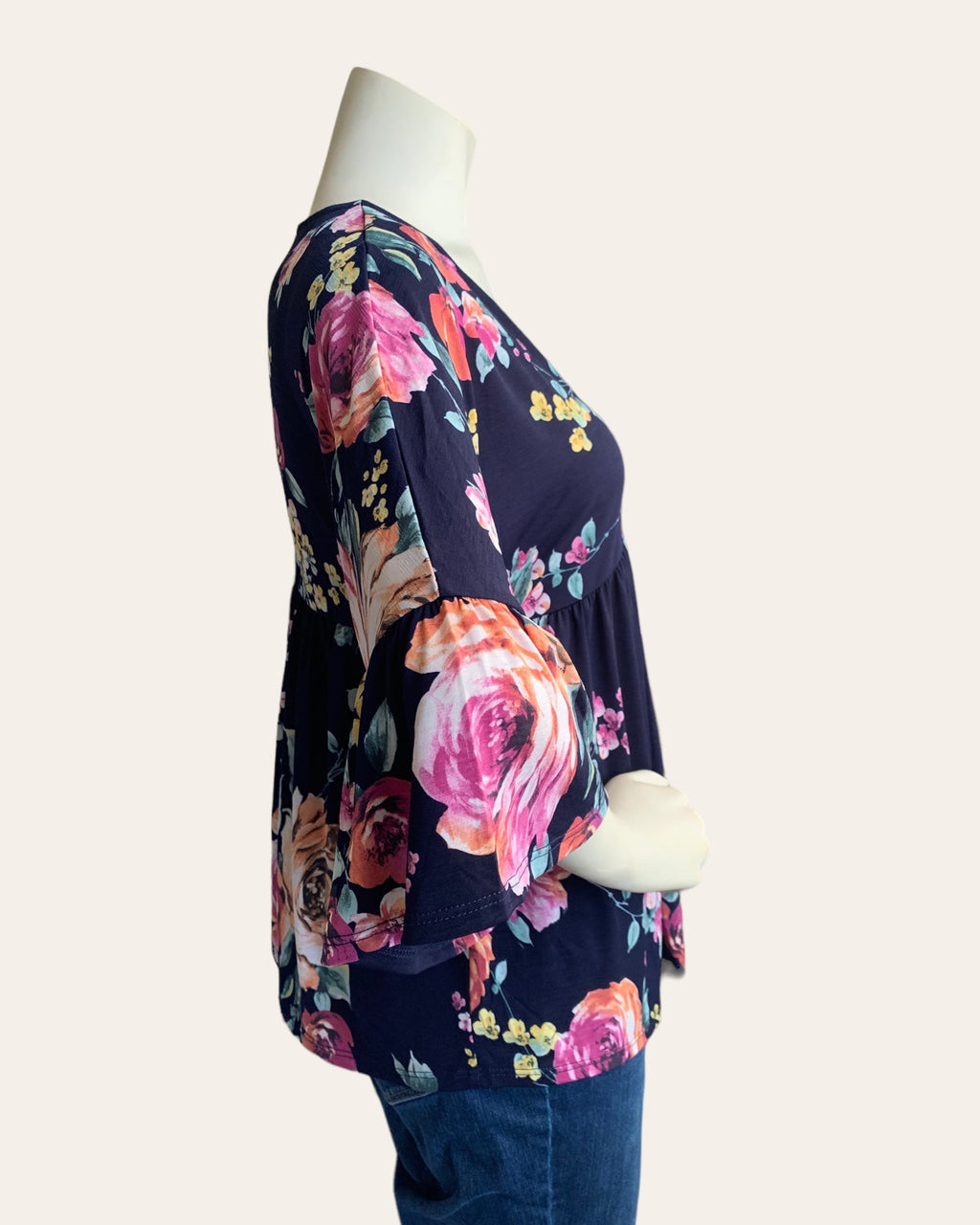 KADOU BOUTIQUE Dozen Roses Empire-Waist Top — side view