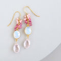 PARKEN JEWELRY PARKEN JEWELRY Opal Quartz Bezel Cluster Earrings — main product shot