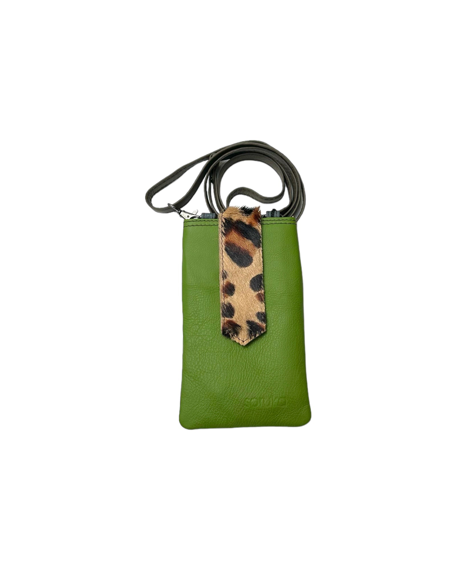 KADOU BOUTIQUE ZOE Leather Phone Crossbody with Print — main product shot