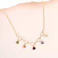 PARKEN JEWELRY PARKEN JEWELRY Rainbow Gemstone Mini Sparkler Necklace - Gold — main product shot
