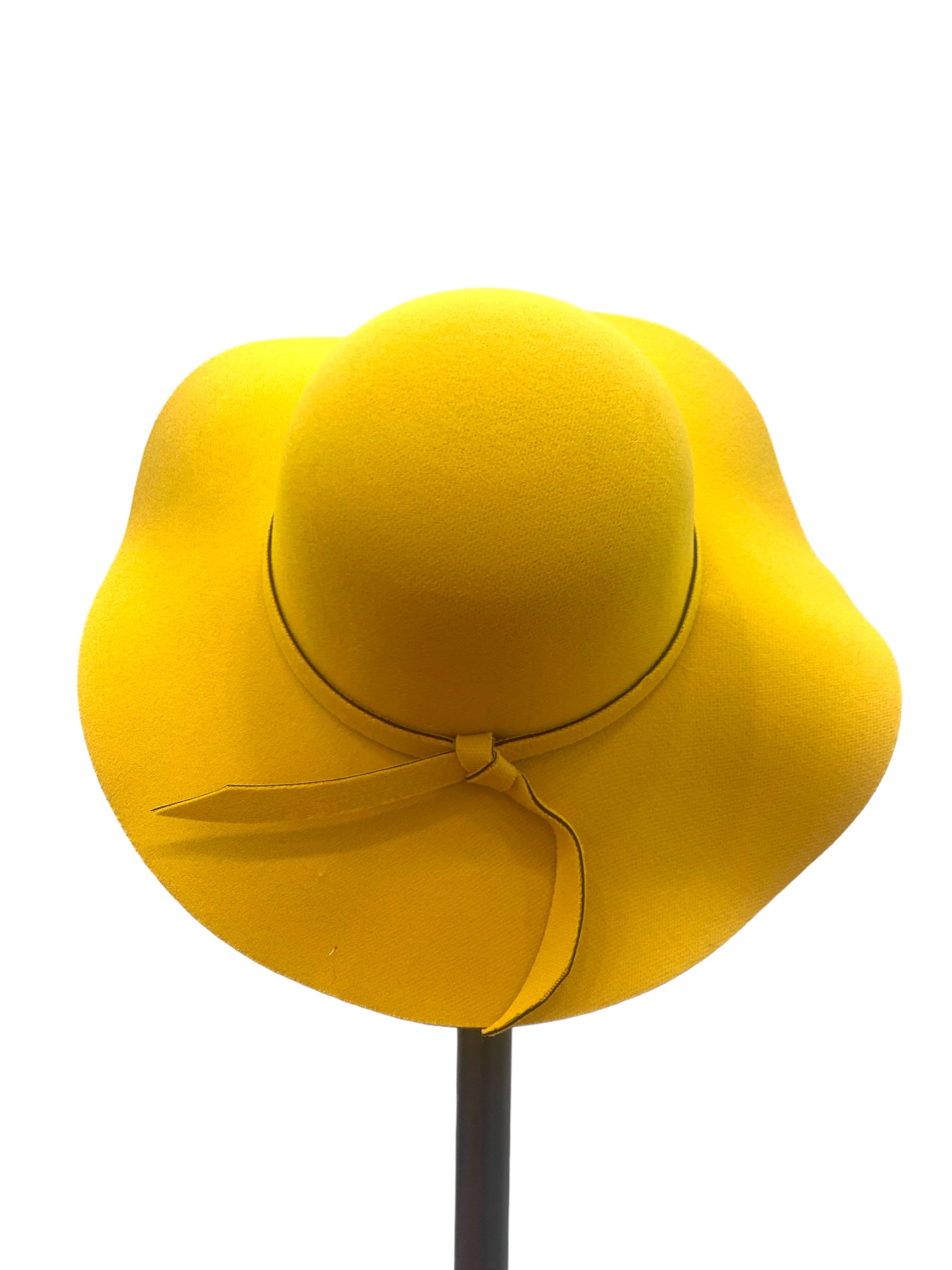 KADOU BOUTIQUE Felt Wide Brim Hat — back view