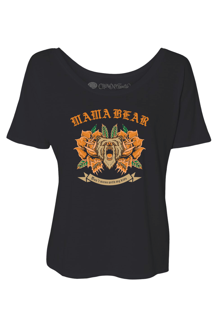 Pretty Little Patriot Pretty Little Patriot Mama Bear Women's Rocker Tee-clearance — construction detail