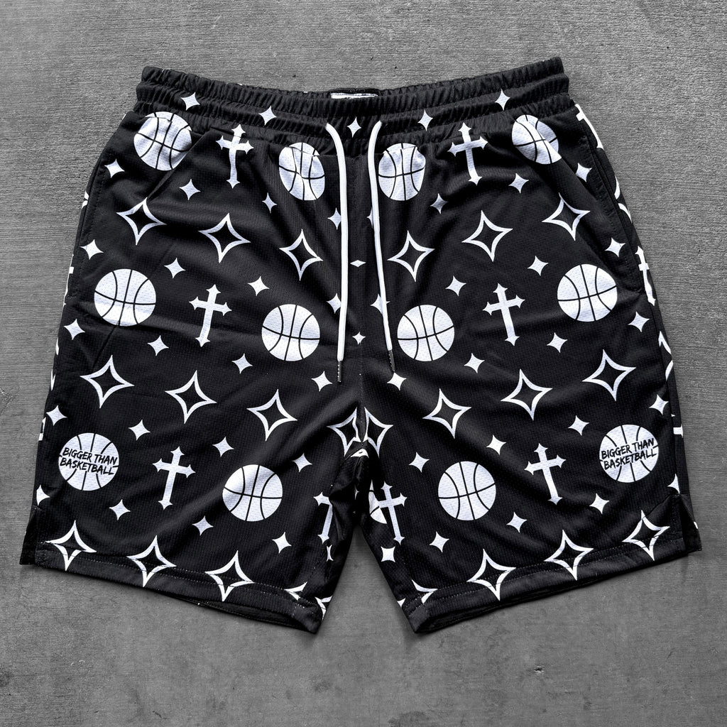 Bigger Than Basketball Crossover - Shorts - Black — Black detail