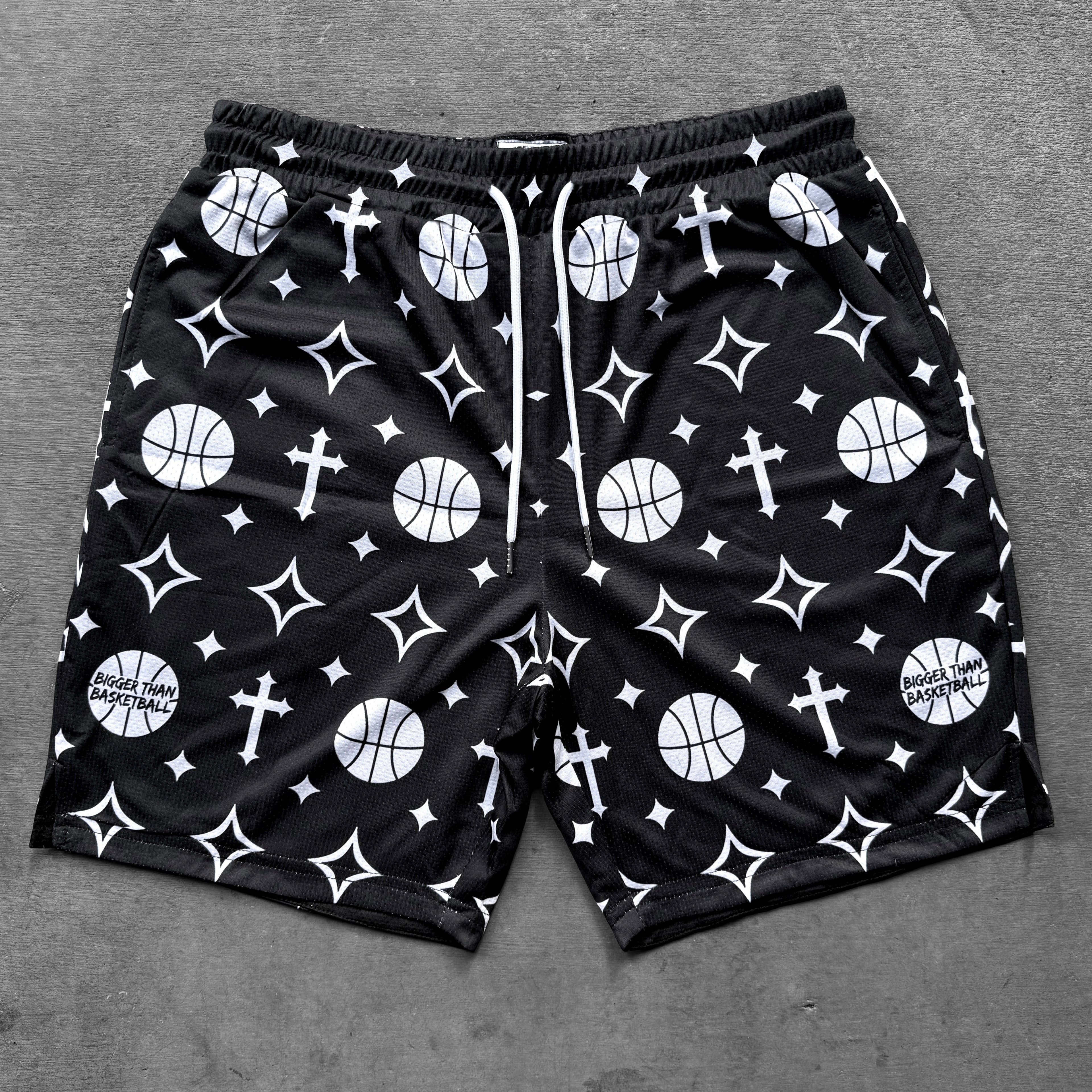 Bigger Than Basketball Crossover - Shorts - Black — Black detail