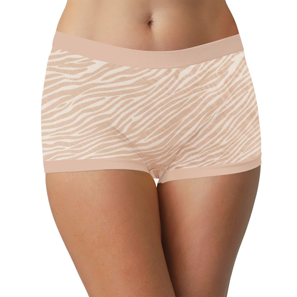 Love Libby Panties Zebra Print Seamless Tag Free Boyshort — side view