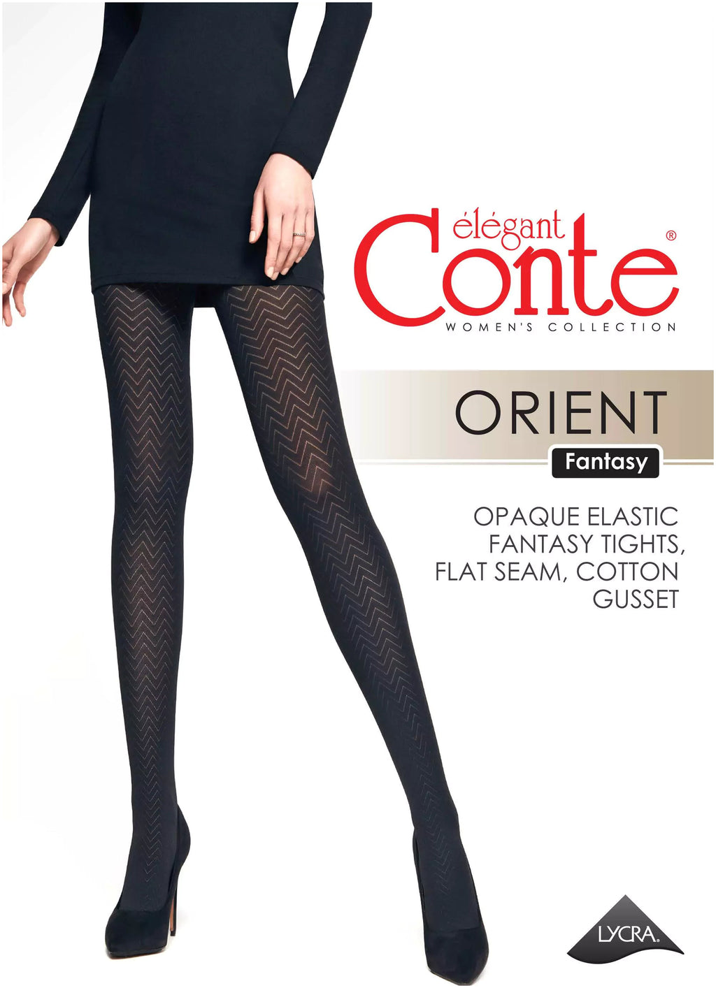 TheRanok.com Fantasy Tights Conte Orient - Zigzag pattern — back view
