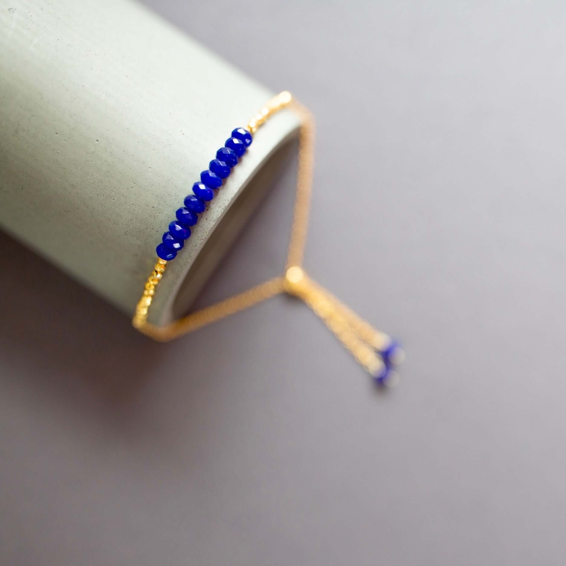 PARKEN JEWELRY Lapis Lazuli Adjustable Stacking Bracelet — main product shot