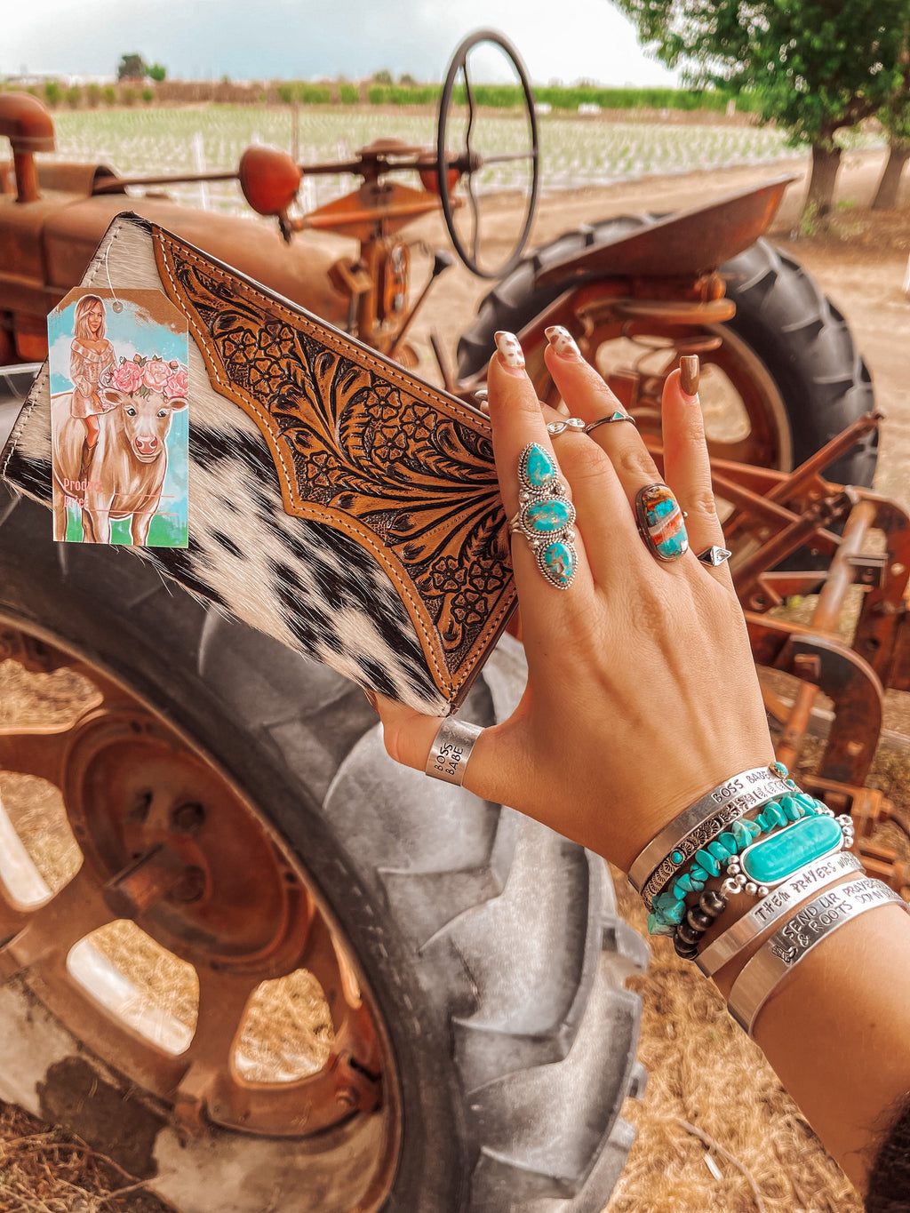 Haute Southern Hyde Dusty Anna Tooled Wallet — main product shot