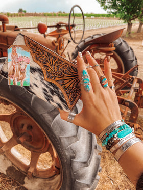 Haute Southern Hyde Dusty Anna Tooled Wallet