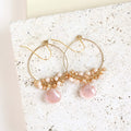 PARKEN JEWELRY PARKEN JEWELRY Peach Moonstone Swing Earrings — main product shot