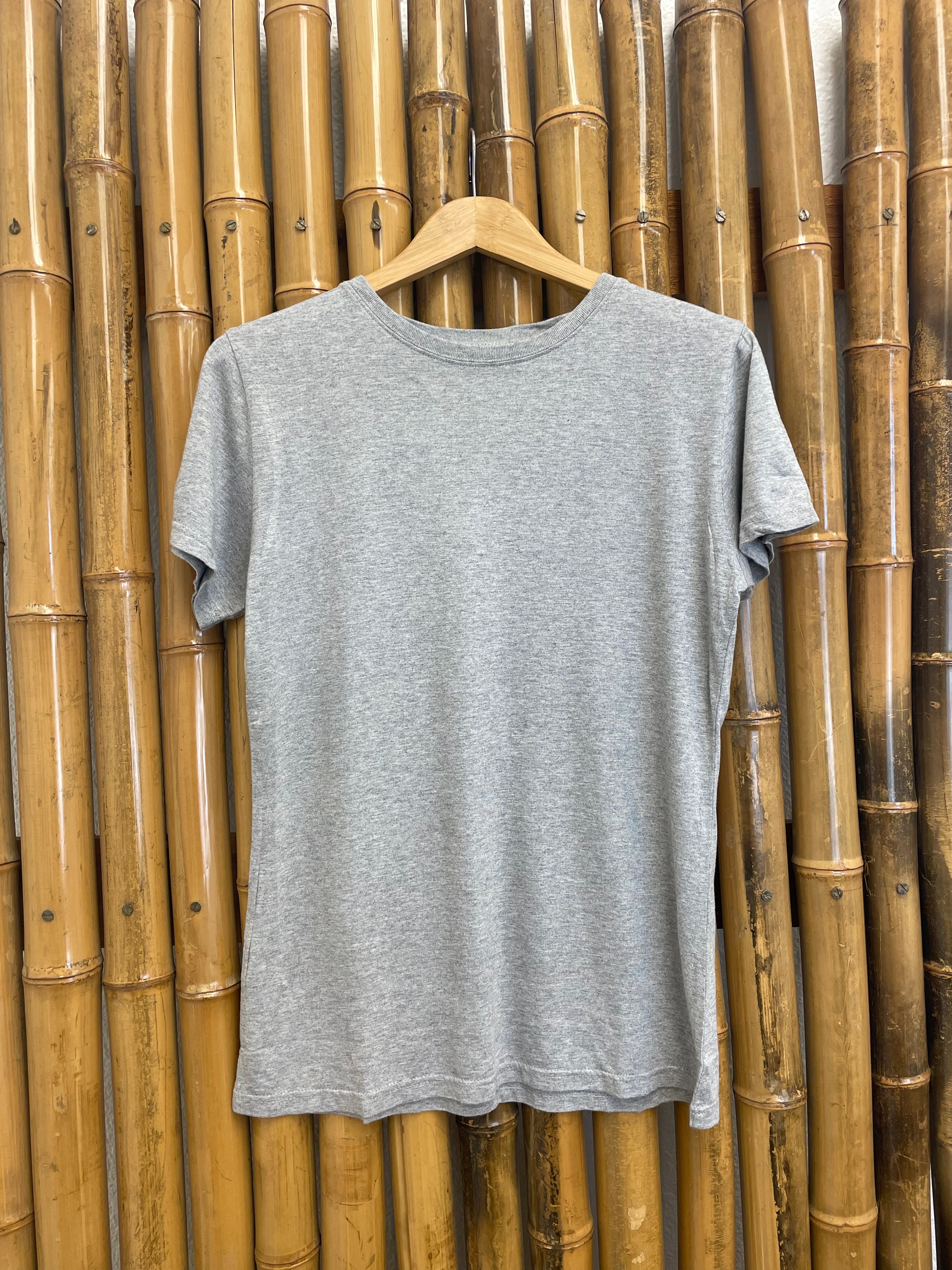 Spun Bamboo Spun Bamboo Women's Bamboo/Cotton Short Sleeve Crew Neck T-Shirt - Heather Grey — lifestyle context