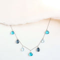 PARKEN JEWELRY PARKEN JEWELRY Blue Gemstone Silver Sparkler Necklace — main product shot