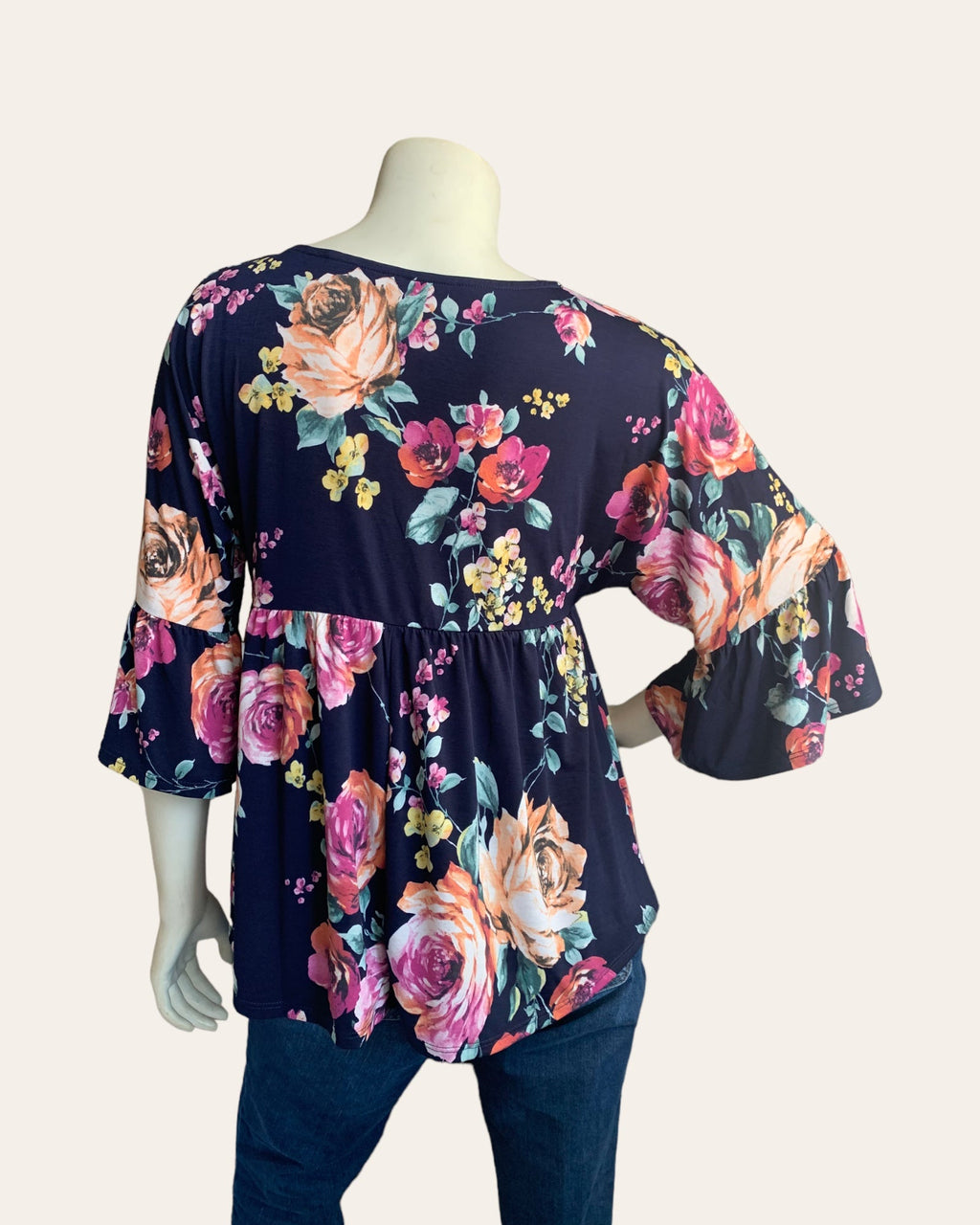 KADOU BOUTIQUE Dozen Roses Empire-Waist Top — lifestyle context