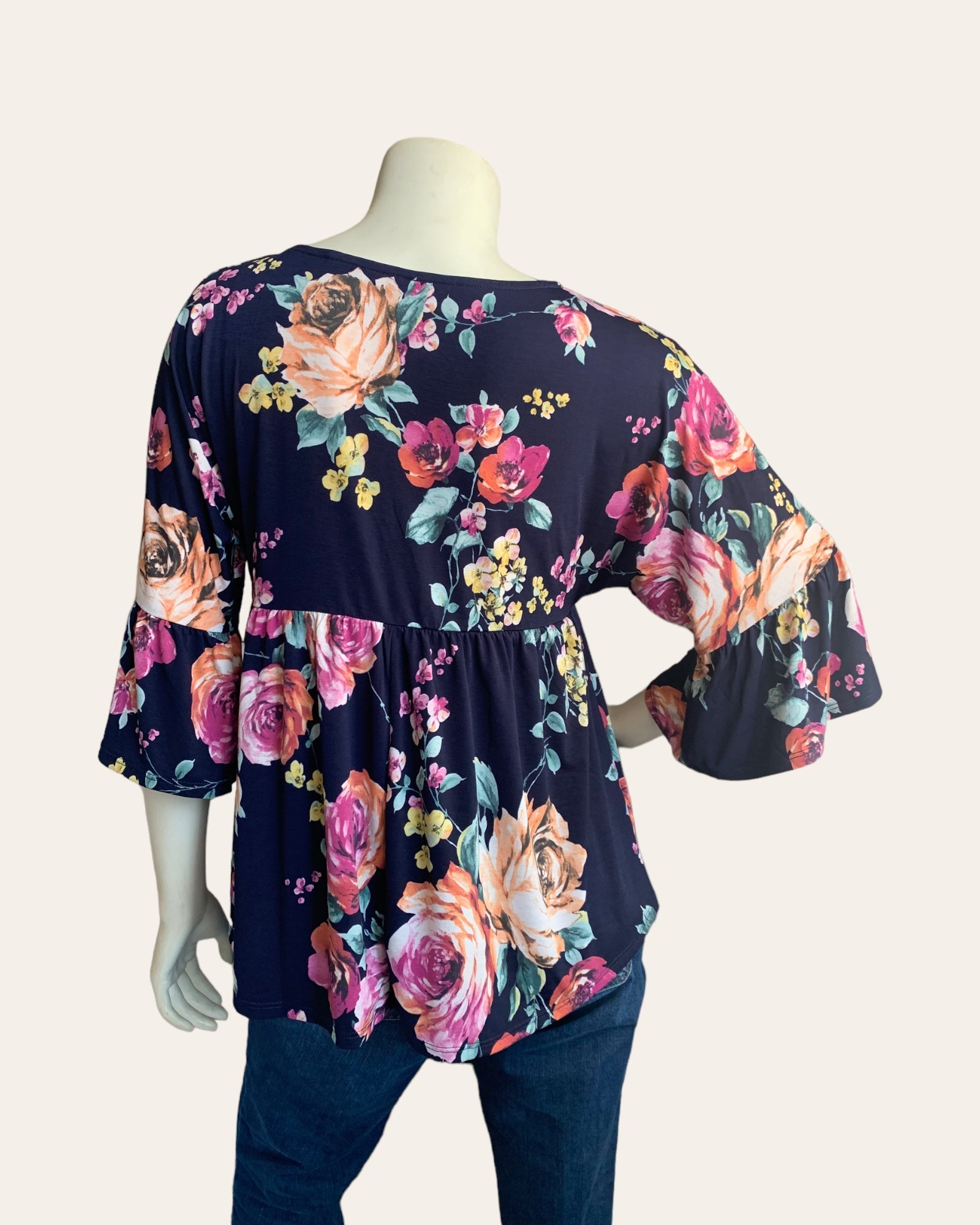 KADOU BOUTIQUE Dozen Roses Empire-Waist Top — lifestyle context