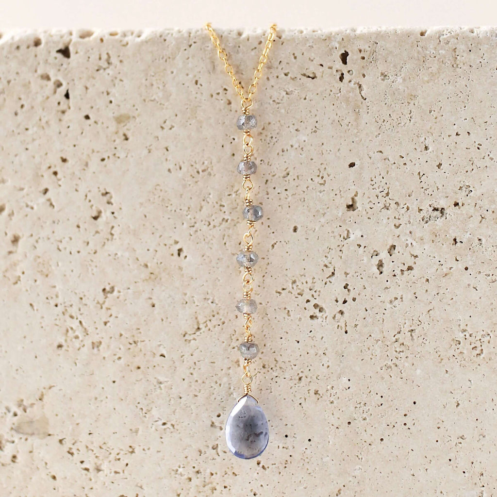 PARKEN JEWELRY Tanzanite Quartz Yoga Pendant — lifestyle context