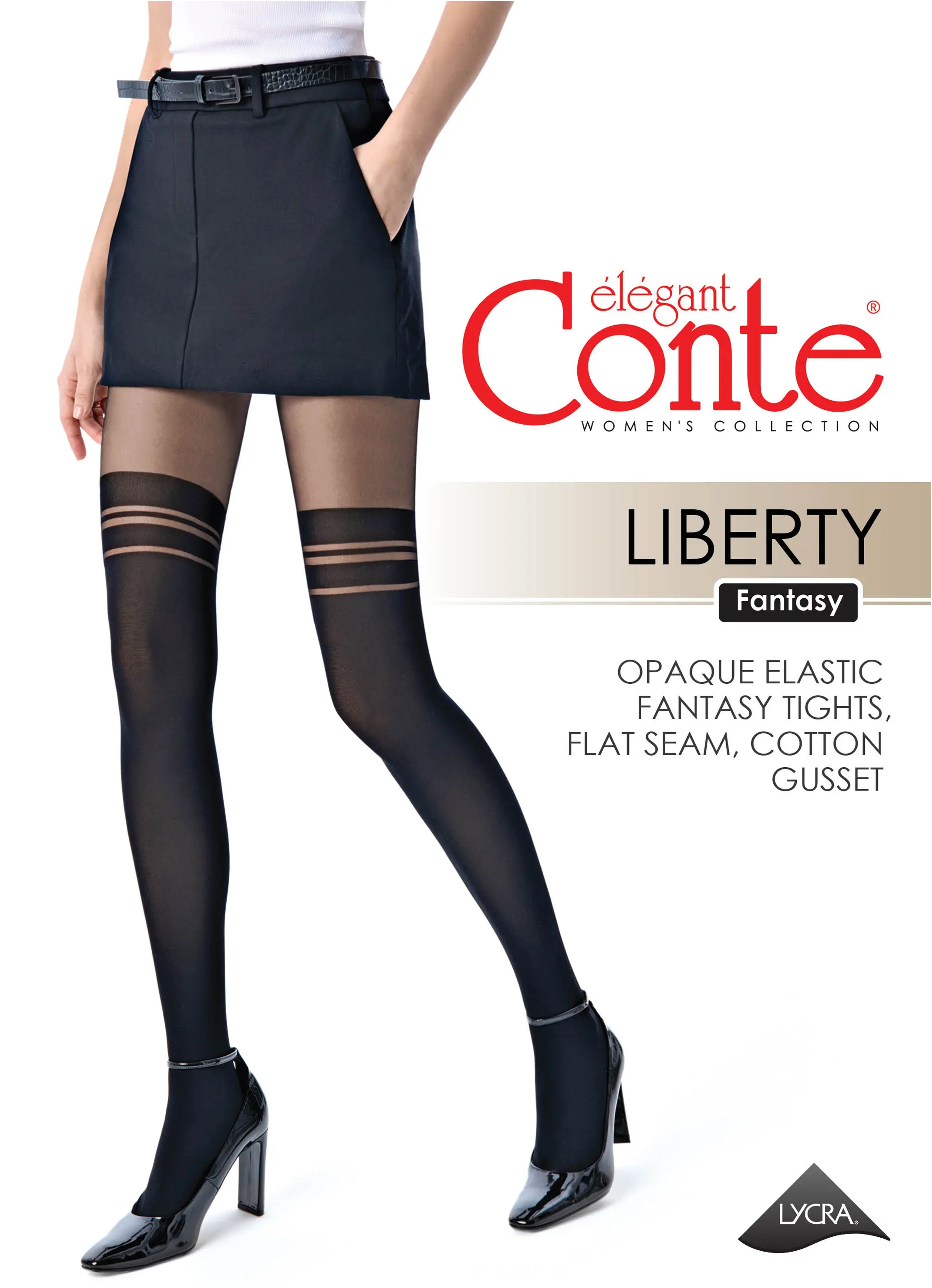TheRanok.com Fantasy Tights Conte Liberty - Imitation Overknees — fabric or material detail